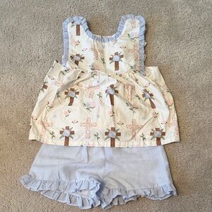 Floral Cross Print  Easter Set